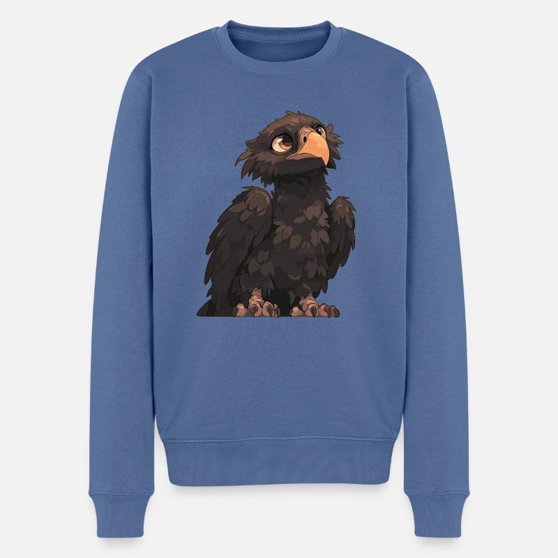 Vulture Geier - Männer Premium Bio Pullover - Taubenblau