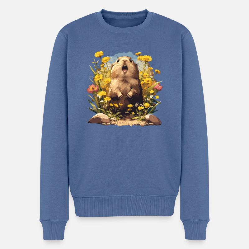 Lemminge Lemming - Männer Premium Bio Pullover - Taubenblau