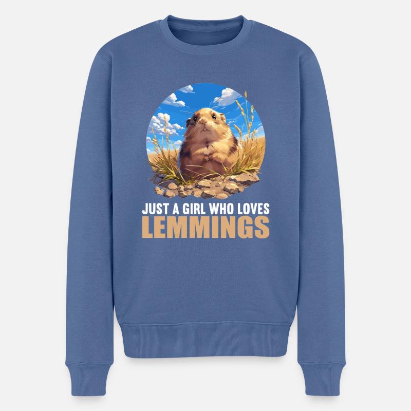 Lemmings Lemming - Pull Premium bio Homme - bleu pigeon