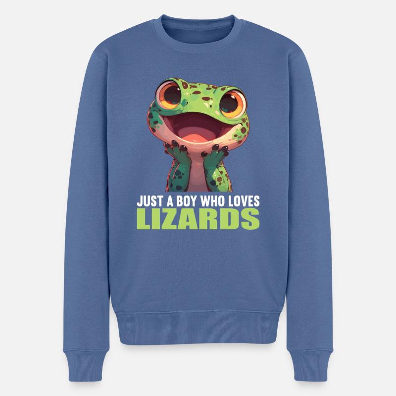 Lézards Lézard - Pull Premium bio Homme - bleu pigeon