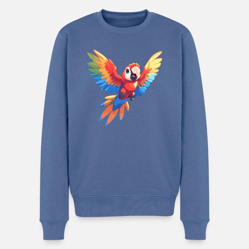 Aras Ara - Männer Premium Bio Pullover - Taubenblau