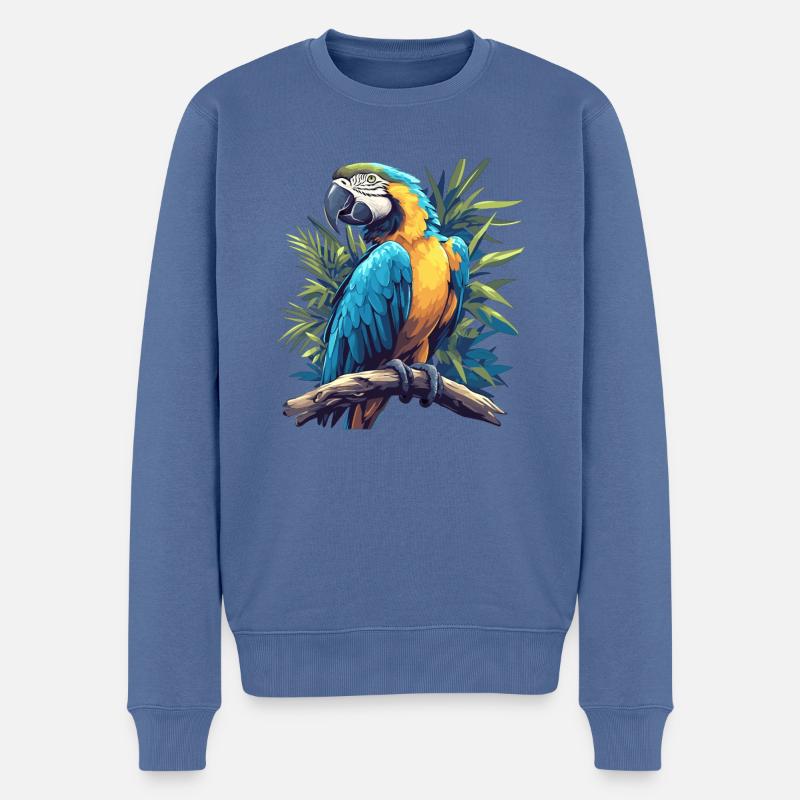 L’ère de l’ara - Pull Premium bio Homme - bleu pigeon