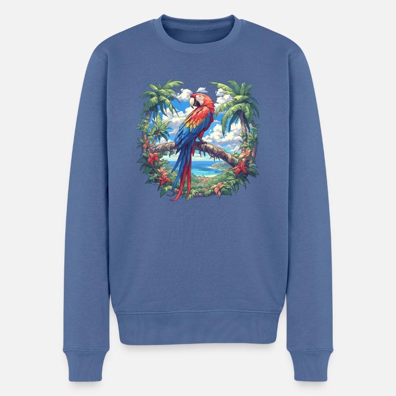 L’ère de l’ara - Pull Premium bio Homme - bleu pigeon