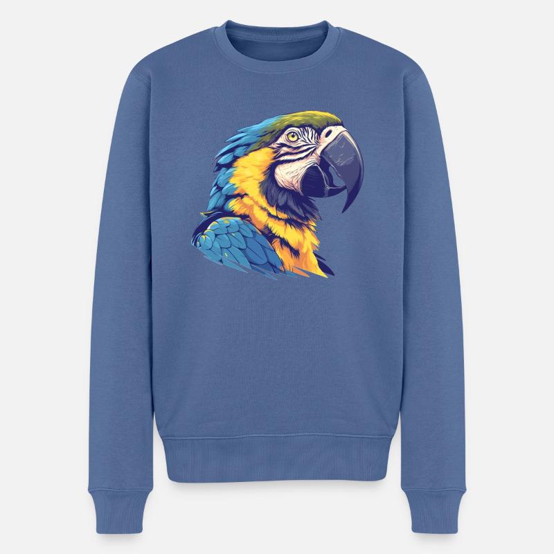 Aras Ara - Männer Premium Bio Pullover - Taubenblau
