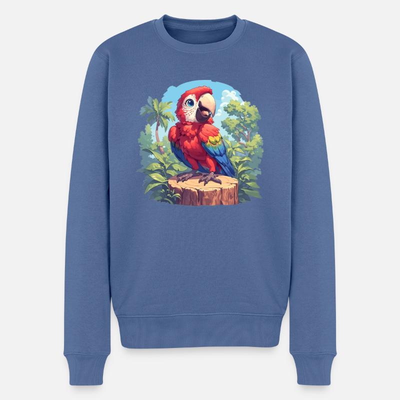 L’ère de l’ara - Pull Premium bio Homme - bleu pigeon