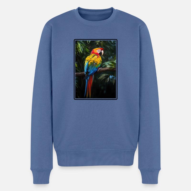 L’ère de l’ara - Pull Premium bio Homme - bleu pigeon