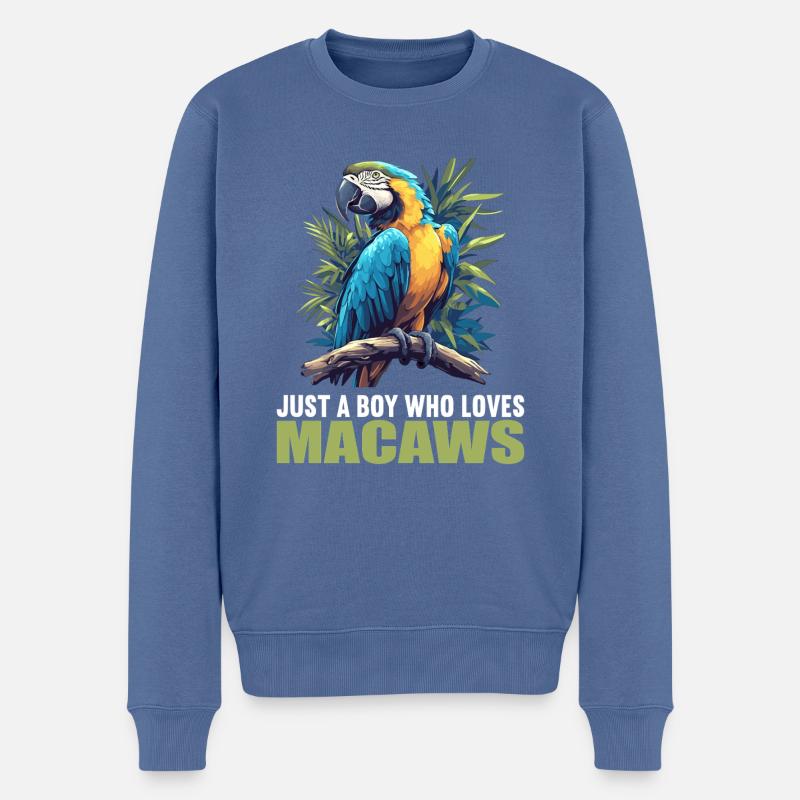 L’ère de l’ara - Pull Premium bio Homme - bleu pigeon
