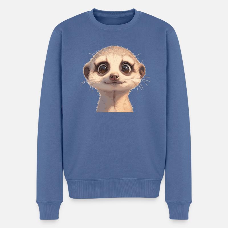 Meerkat Erdmännchen - Pull Premium bio Homme - bleu pigeon