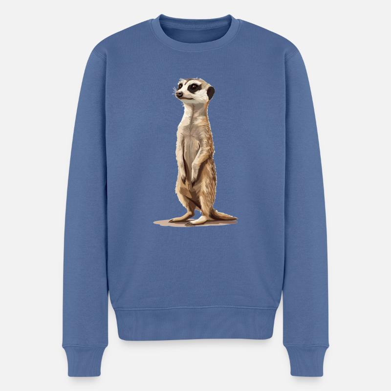 Meerkat Erdmännchen - Pull Premium bio Homme - bleu pigeon