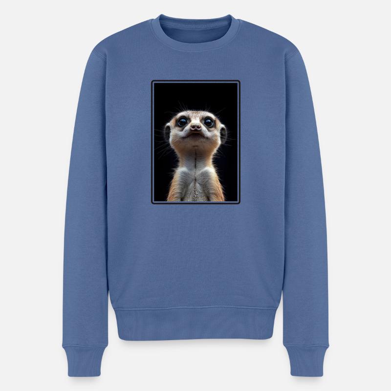 Meerkat Erdmännchen - Pull Premium bio Homme - bleu pigeon