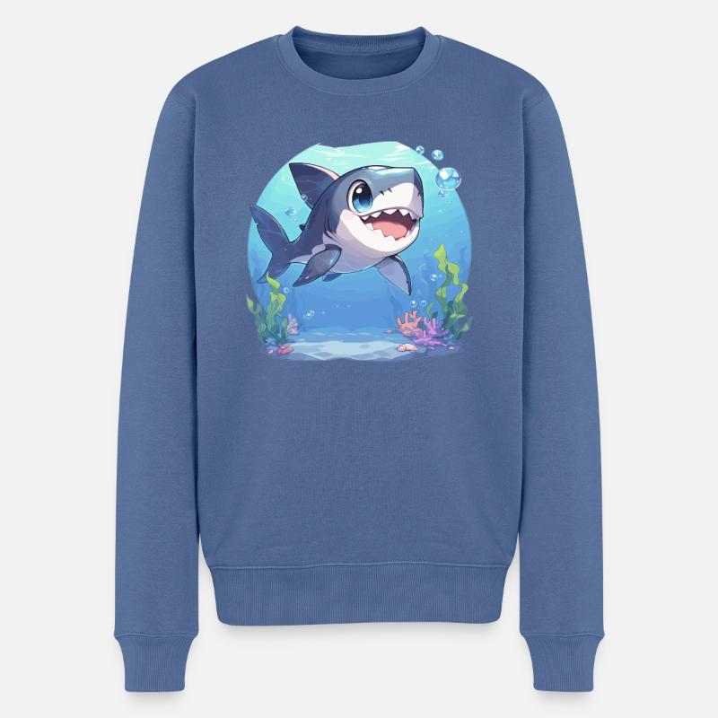 Requins Requin - Pull Premium bio Homme - bleu pigeon