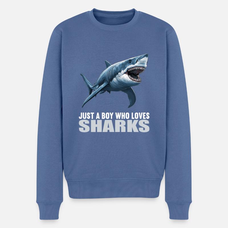 Requins Requin - Pull Premium bio Homme - bleu pigeon
