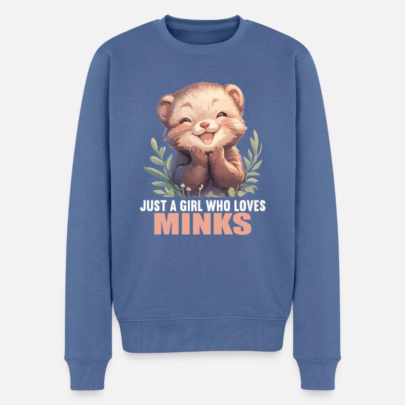 Vison Vison - Pull Premium bio Homme - bleu pigeon