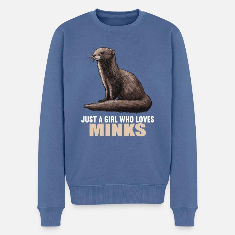 Nerze Nerz - Männer Premium Bio Pullover - Taubenblau