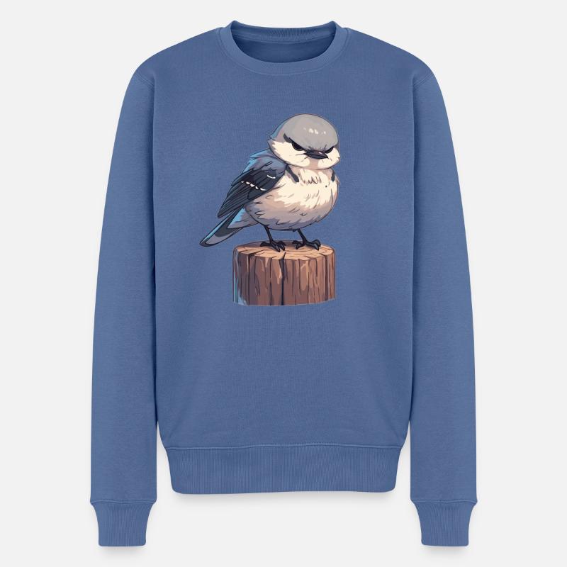Oiseaux moqueurs Oiseaux moqueurs - Pull Premium bio Homme - bleu pigeon