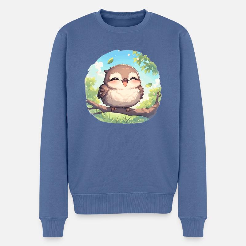 Oiseaux moqueurs Oiseaux moqueurs - Pull Premium bio Homme - bleu pigeon