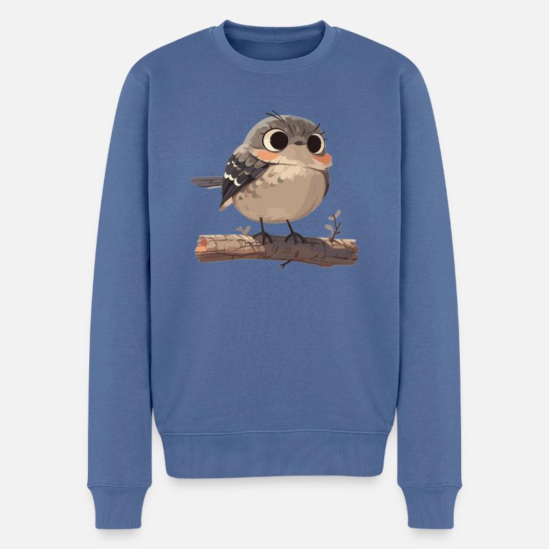 Spottdrosseln Spottdrossel - Männer Premium Bio Pullover - Taubenblau