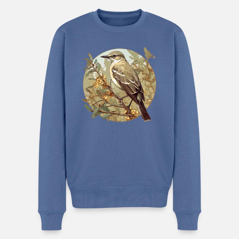 Oiseaux moqueurs Oiseaux moqueurs - Pull Premium bio Homme - bleu pigeon