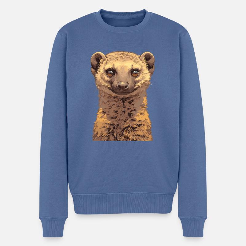 La mangouste de mangouste - Pull Premium bio Homme - bleu pigeon