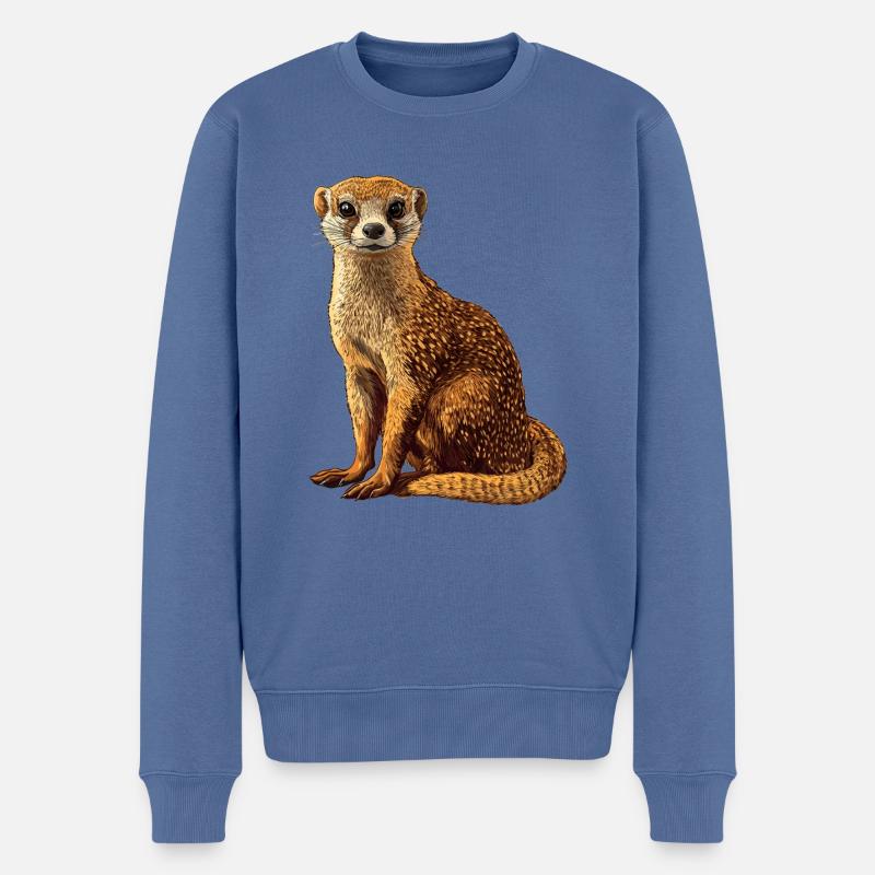Mungos Mungo - Männer Premium Bio Pullover - Taubenblau