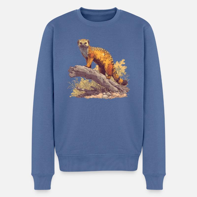 La mangouste de mangouste - Pull Premium bio Homme - bleu pigeon