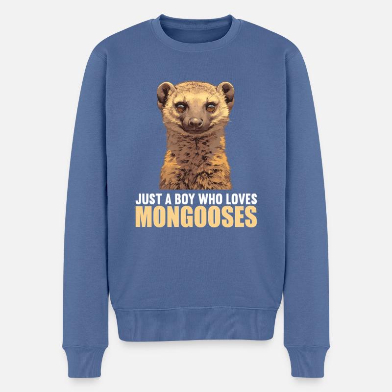 Mungos Mungo - Männer Premium Bio Pullover - Taubenblau
