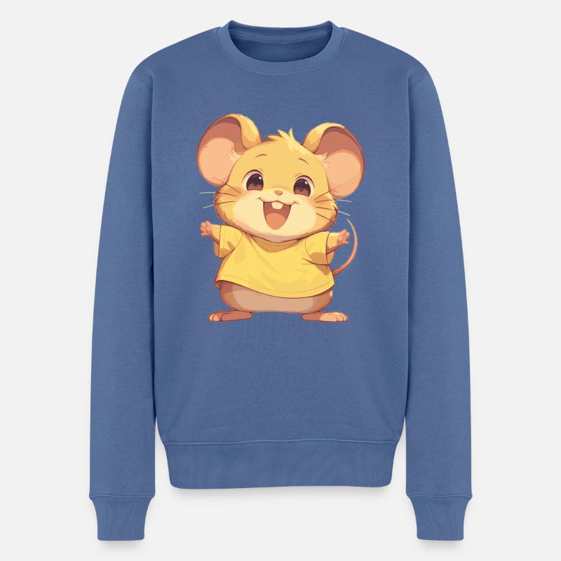 Mäuse Maus - Männer Premium Bio Pullover - Taubenblau