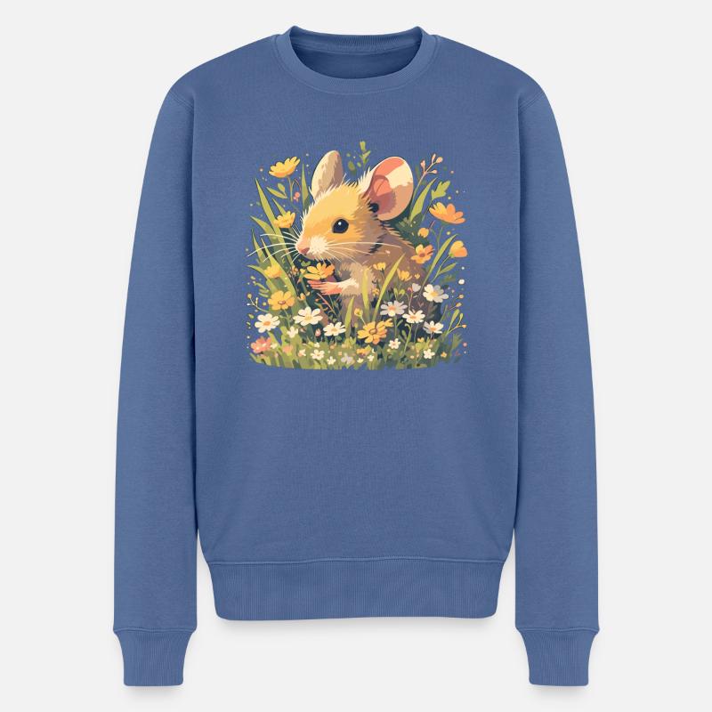 Mäuse Maus - Männer Premium Bio Pullover - Taubenblau