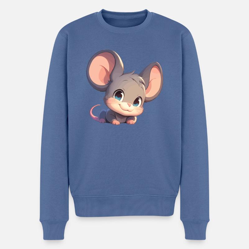Mäuse Maus - Männer Premium Bio Pullover - Taubenblau