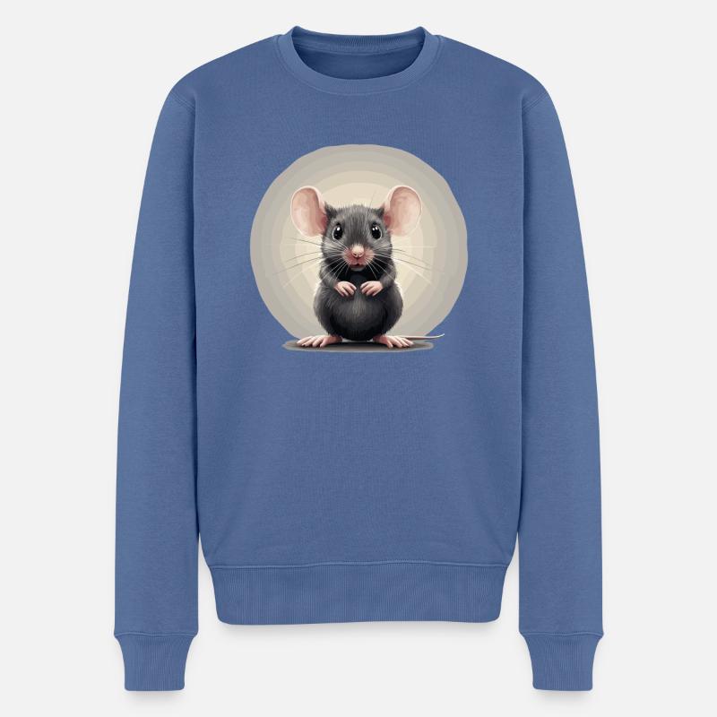 Mäuse Maus - Männer Premium Bio Pullover - Taubenblau
