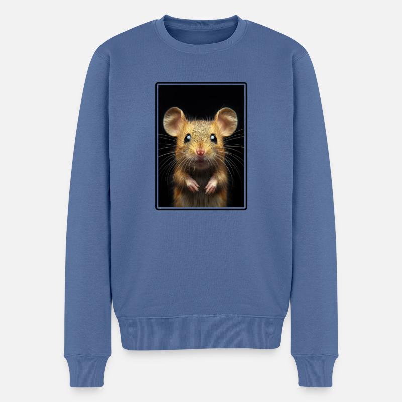 Souris Souris - Pull Premium bio Homme - bleu pigeon