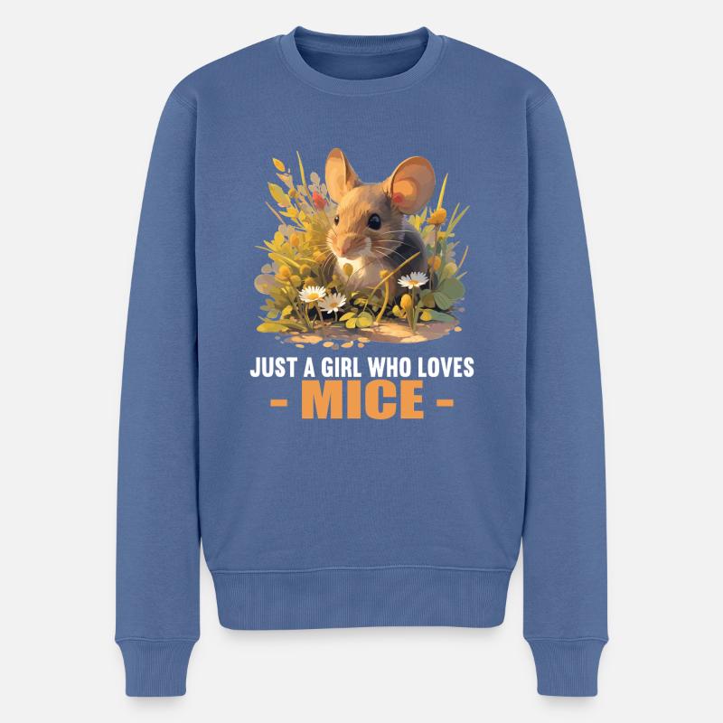 Souris Souris - Pull Premium bio Homme - bleu pigeon