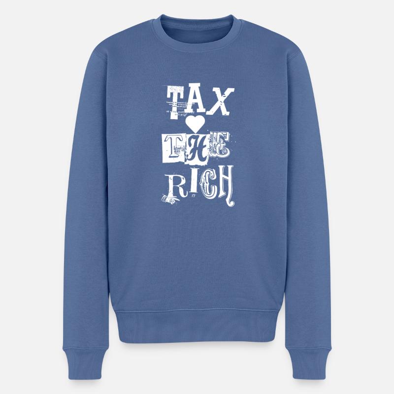 Tax The Rich AOC - Männer Premium Bio Pullover - Taubenblau