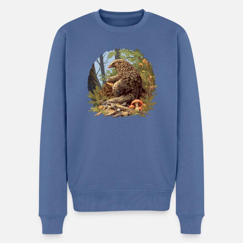 Pangolins Pangolin Pangolin - Pull Premium bio Homme - bleu pigeon