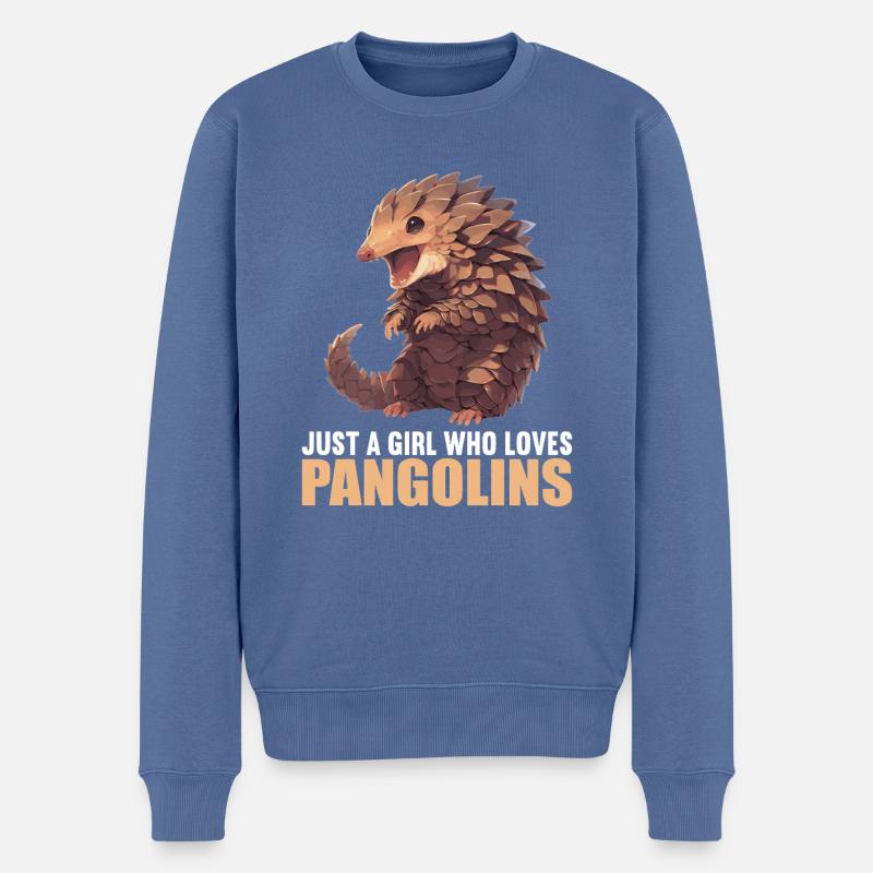Schuppentiere Pangolin Schuppentier - Männer Premium Bio Pullover - Taubenblau