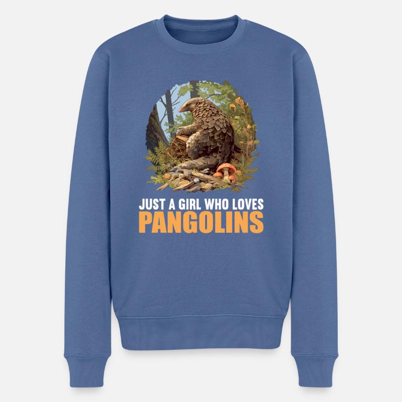 Schuppentiere Pangolin Schuppentier - Männer Premium Bio Pullover - Taubenblau