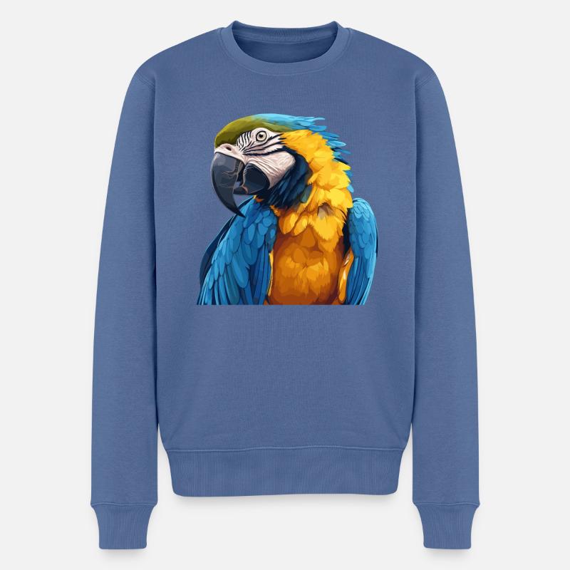 Perroquet Perroquet Perroquet - Pull Premium bio Homme - bleu pigeon