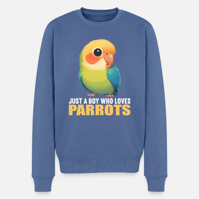 Perroquet Perroquet Perroquet - Pull Premium bio Homme - bleu pigeon