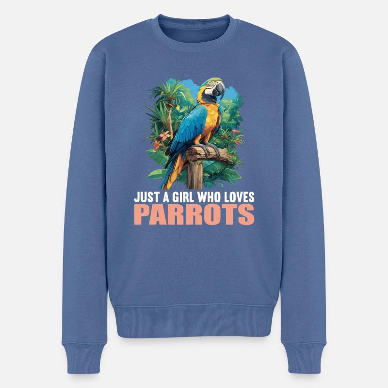 Perroquet Perroquet Perroquet - Pull Premium bio Homme - bleu pigeon