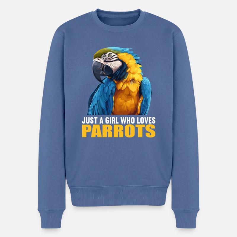 Perroquet Perroquet Perroquet - Pull Premium bio Homme - bleu pigeon