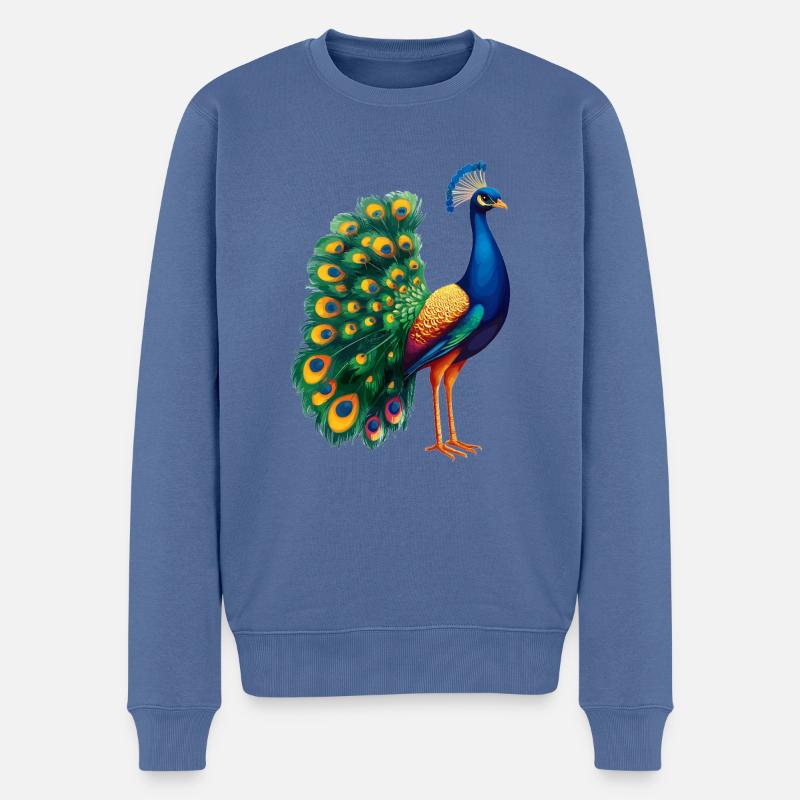Paons Paon - Pull Premium bio Homme - bleu pigeon