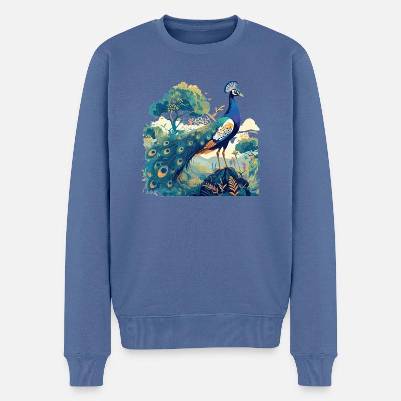 Paons Paon - Pull Premium bio Homme - bleu pigeon