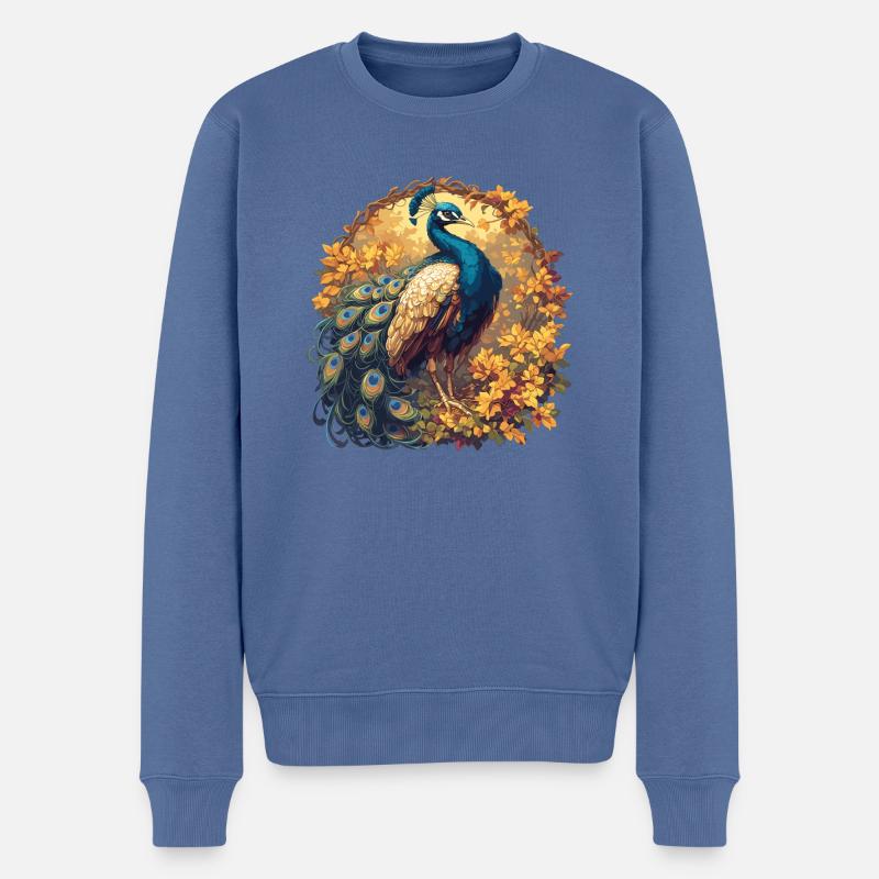 Paons Paon - Pull Premium bio Homme - bleu pigeon