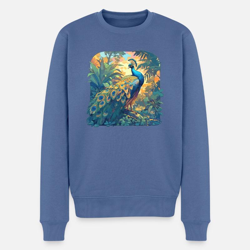 Paons Paon - Pull Premium bio Homme - bleu pigeon