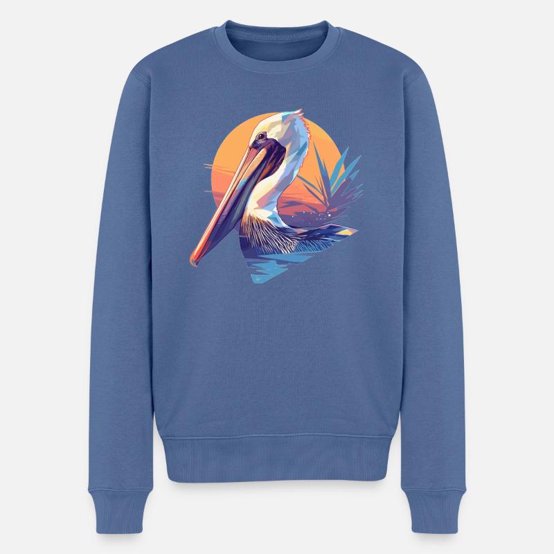 Pelikane Pelikan - Männer Premium Bio Pullover - Taubenblau