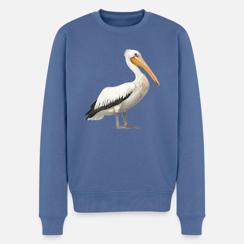 Pelikane Pelikan - Männer Premium Bio Pullover - Taubenblau