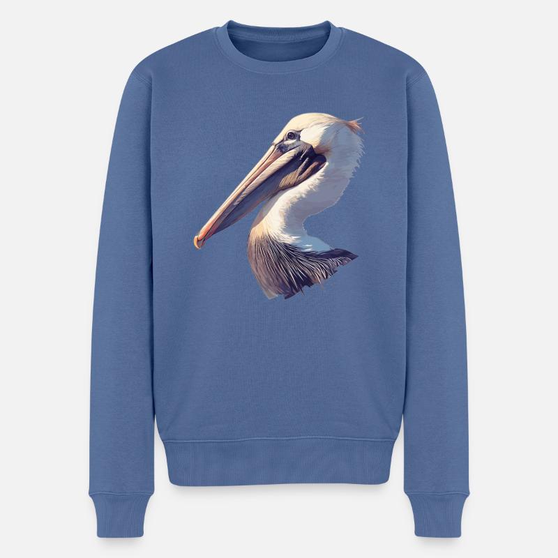Pelikane Pelikan - Männer Premium Bio Pullover - Taubenblau