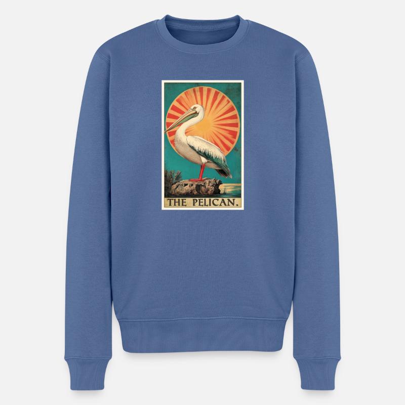 Pelikane Pelikan - Männer Premium Bio Pullover - Taubenblau