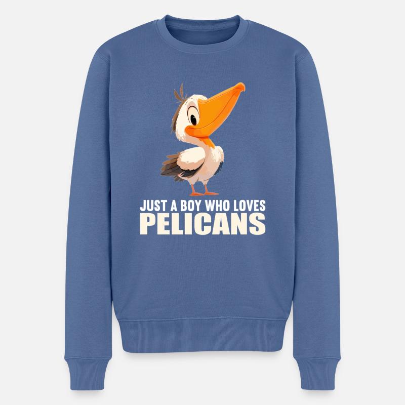 Pelikane Pelikan - Männer Premium Bio Pullover - Taubenblau