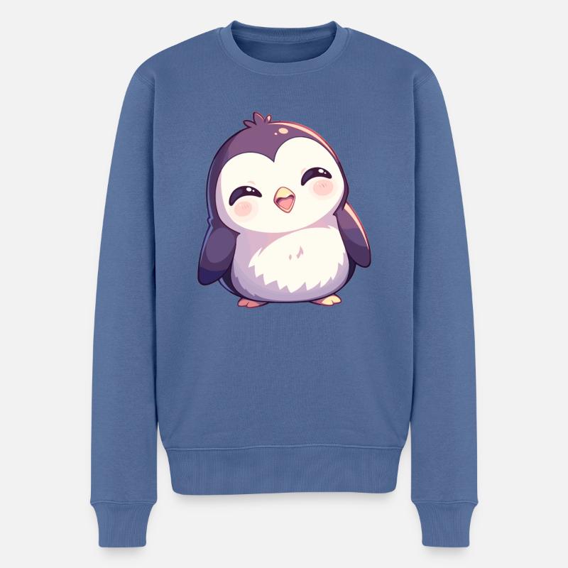 Pingouins Pingouin - Pull Premium bio Homme - bleu pigeon